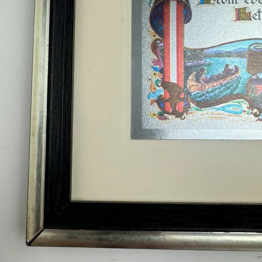 J.R. Rosen & A E Hilton  USA Patriotic Art Pint 